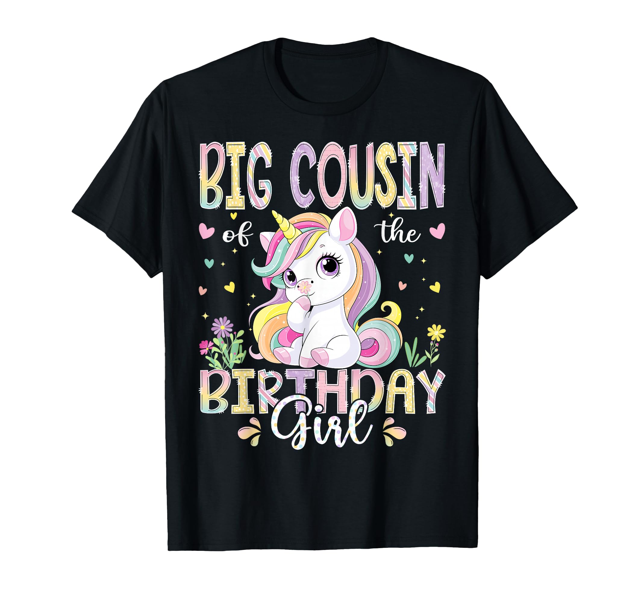 Big Cousin Birthday Kawaii Unicorn T-Shirt - Unique Graphic Men Women - T-Shirt, Sweatshirt, Hoodie