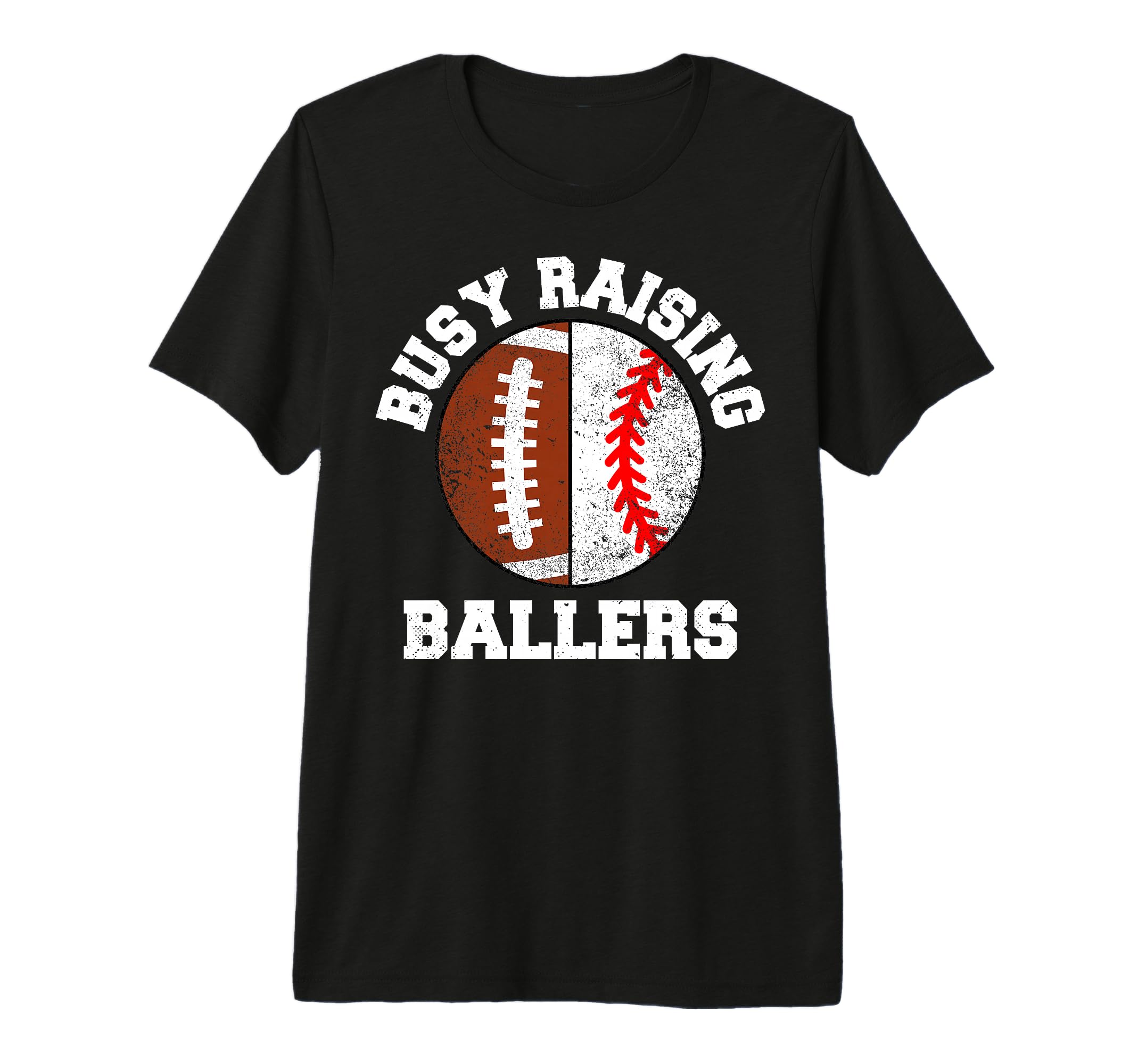 Busy Raising Ballers Funny Football T-Shirt - Graphic Print for Adults - T-Shirt, Sweatshirt, Hoodie