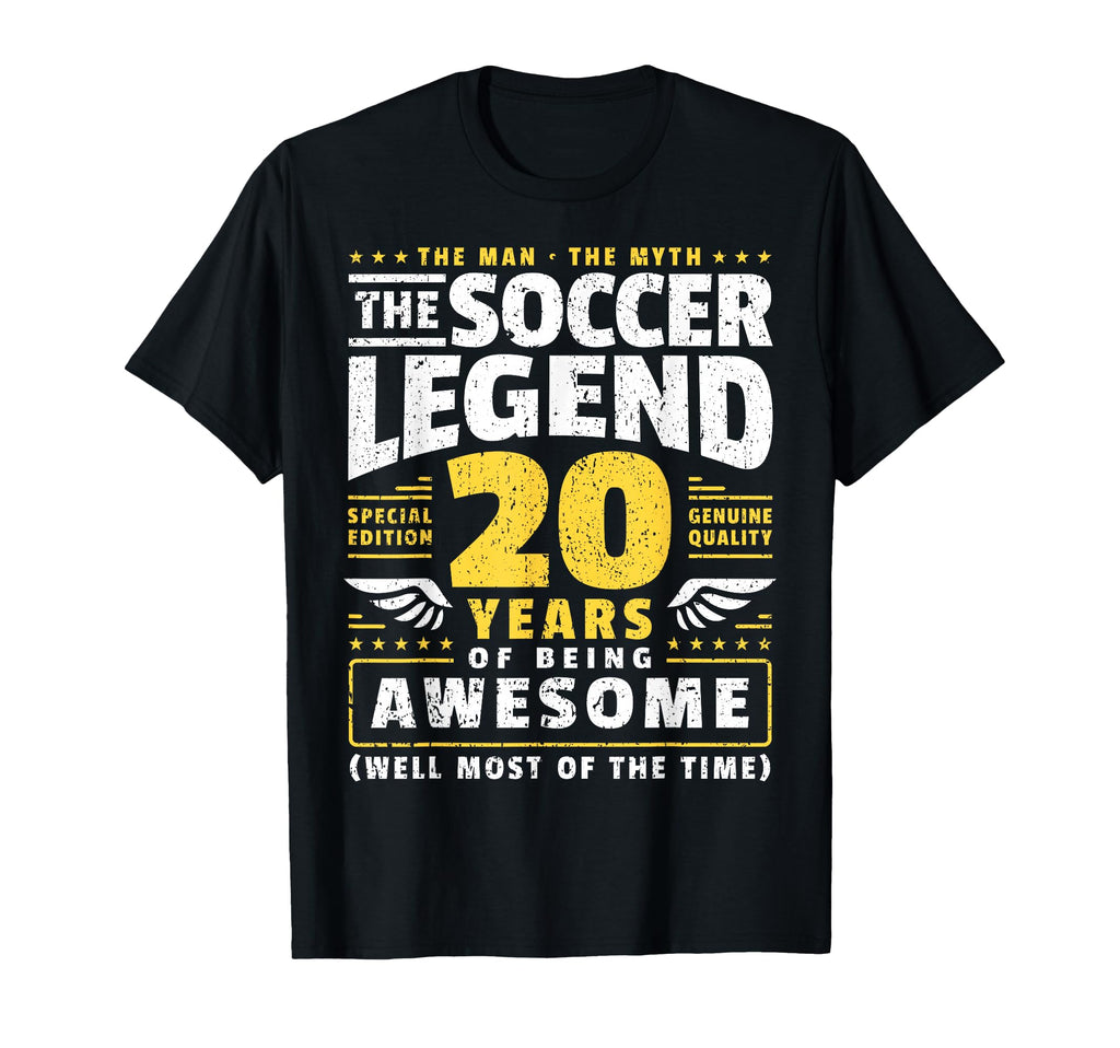 20Th Birthday Soccer Player 20 Years T-Shirt - Graphic Print Unisex - T-Shirt, Sweatshirt, Hoodie