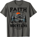 Faith Can Move Mountains Religious Christian Sunset - Adult & Kids T-Shirts, Sweatshirts & Hoodies apparel design preview 1