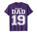 Number 19 Custom Proud Soccer Futbol Dad T-Shirt - Unique Graphic Unisex - T-Shirt, Sweatshirt, Hoodie