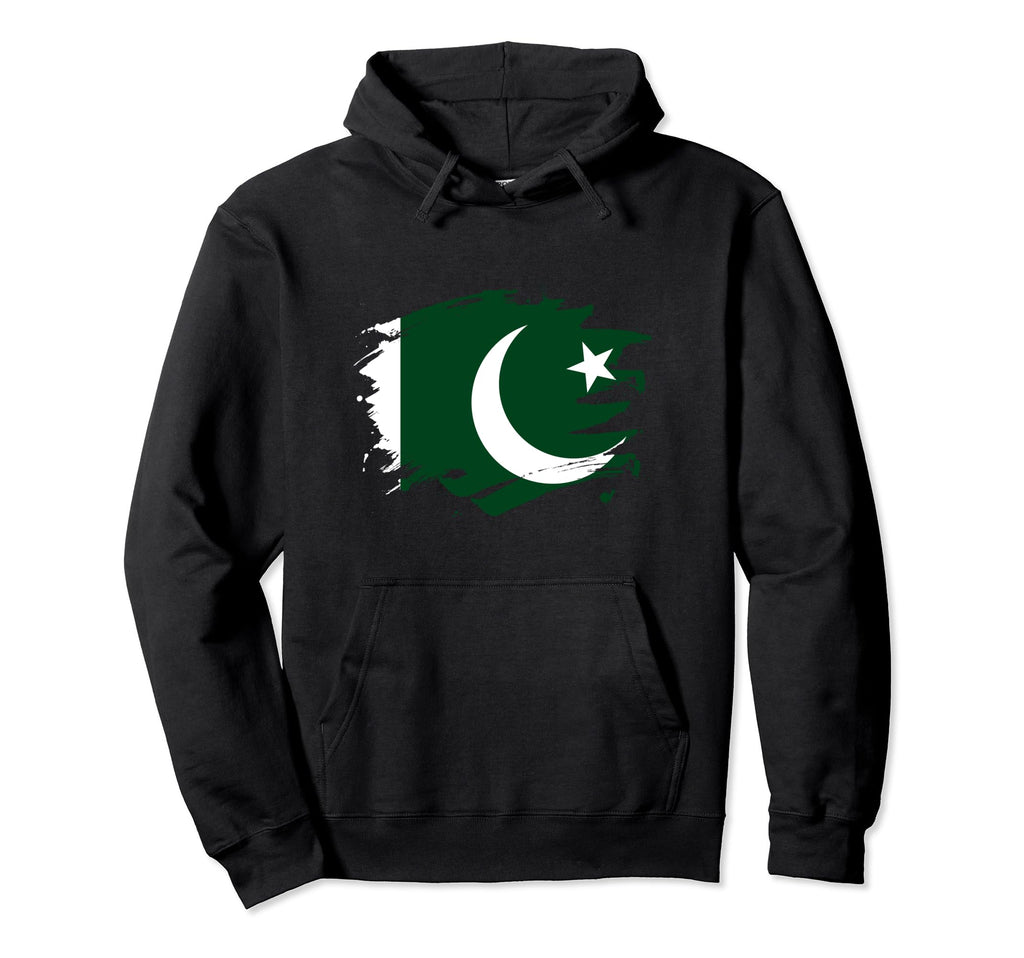 Pakistan Paint Splatter Flag Hoodie - Casual Everyday Wear for Adults - T-Shirt, Sweatshirt, Hoodie
