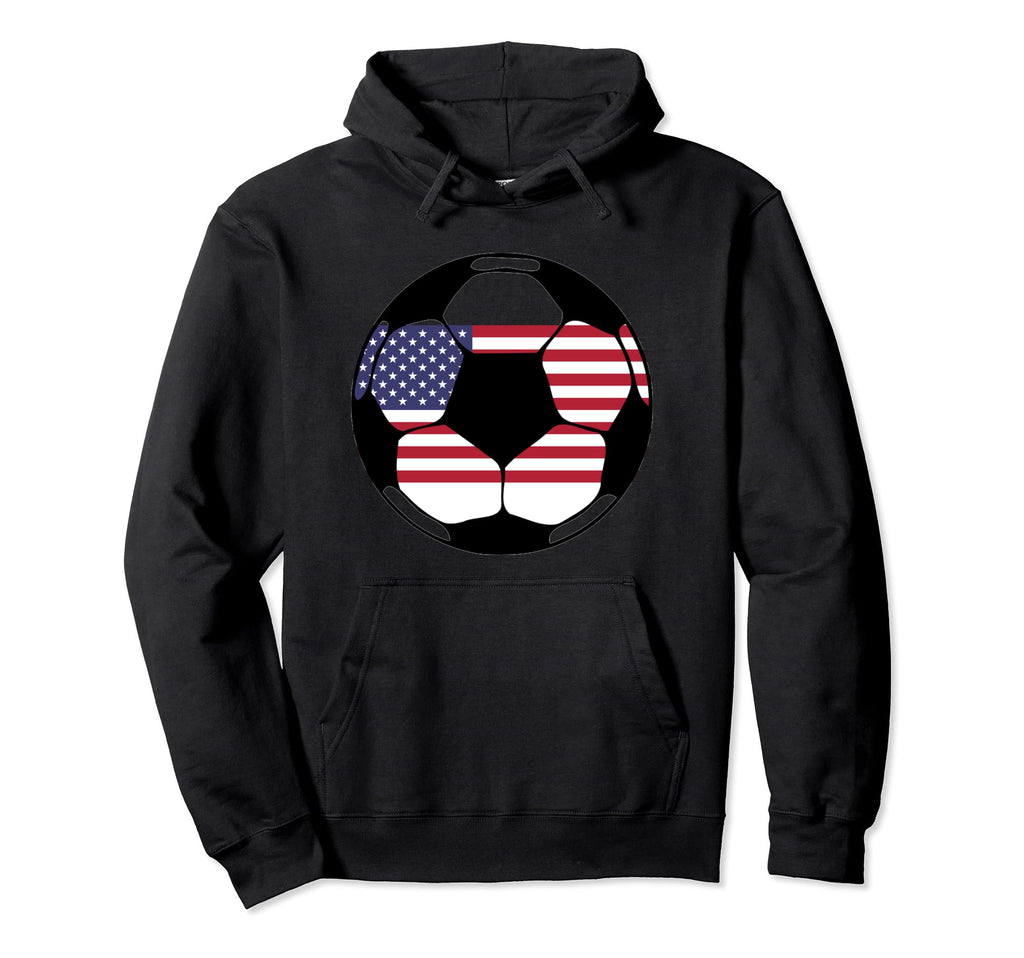 Usa Flag Jersey Supporter American Soccer Hoodie - Custom Art Print Unisex - T-Shirt, Sweatshirt, Hoodie