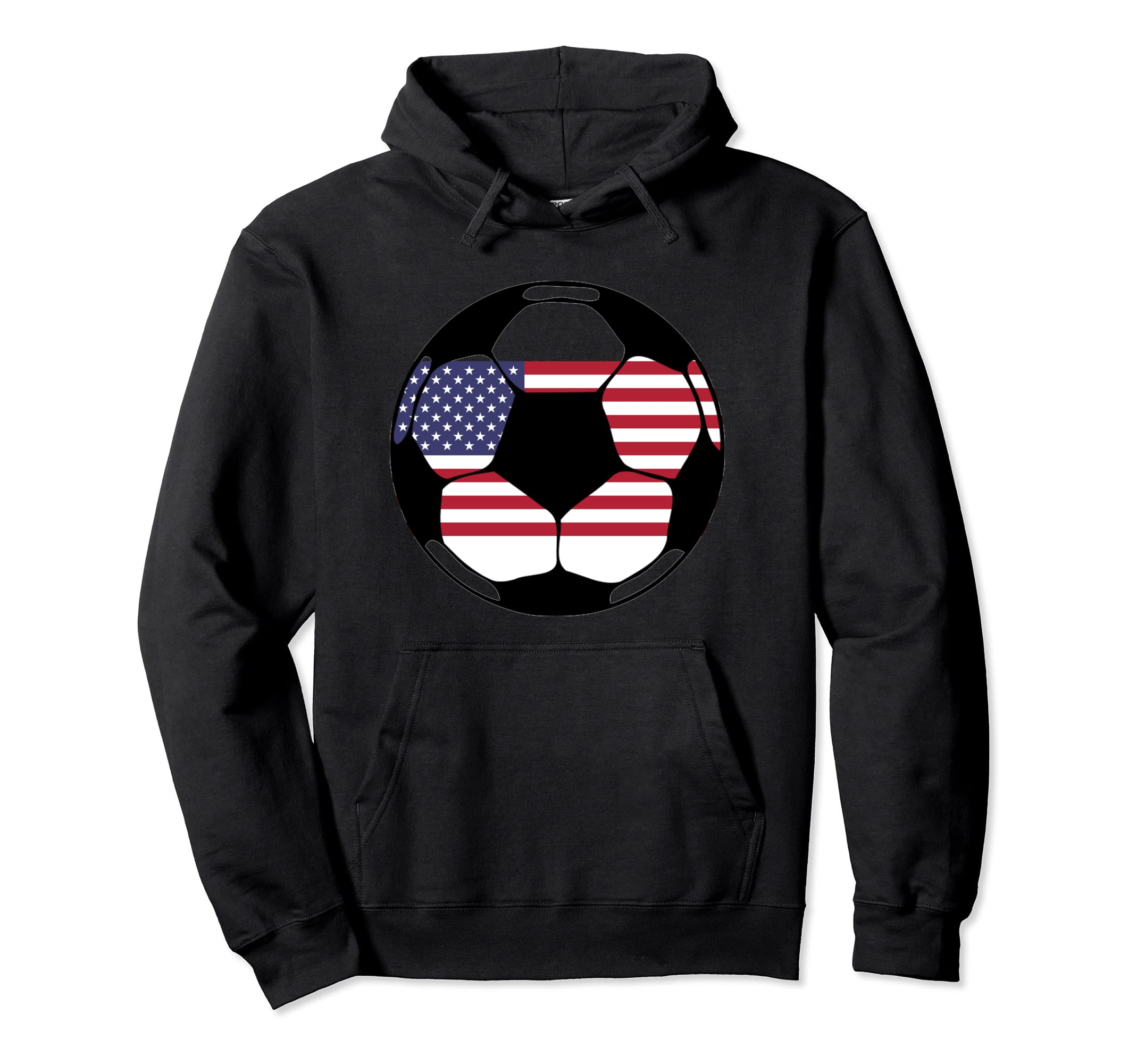 Usa Flag Jersey Supporter American Soccer Hoodie - Custom Art Print Unisex - T-Shirt, Sweatshirt, Hoodie