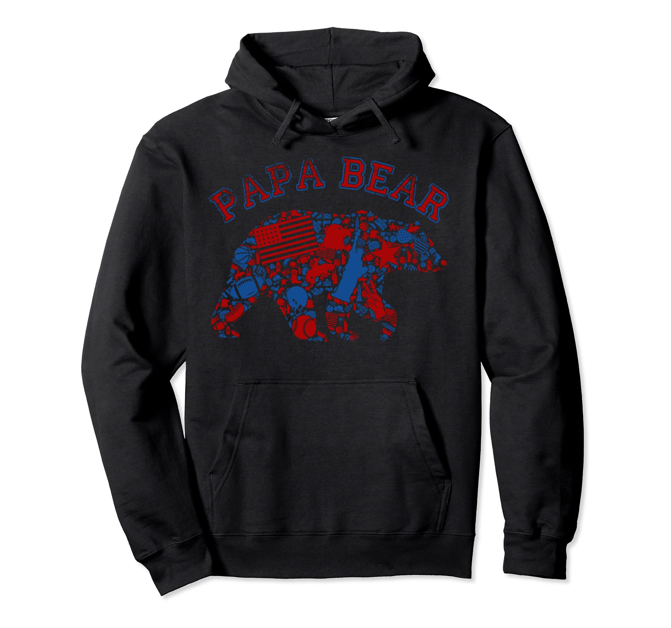 Papa Bear Best Father Ever Gift Hoodie - Graphic Print Unisex - T-Shirt, Sweatshirt, Hoodie