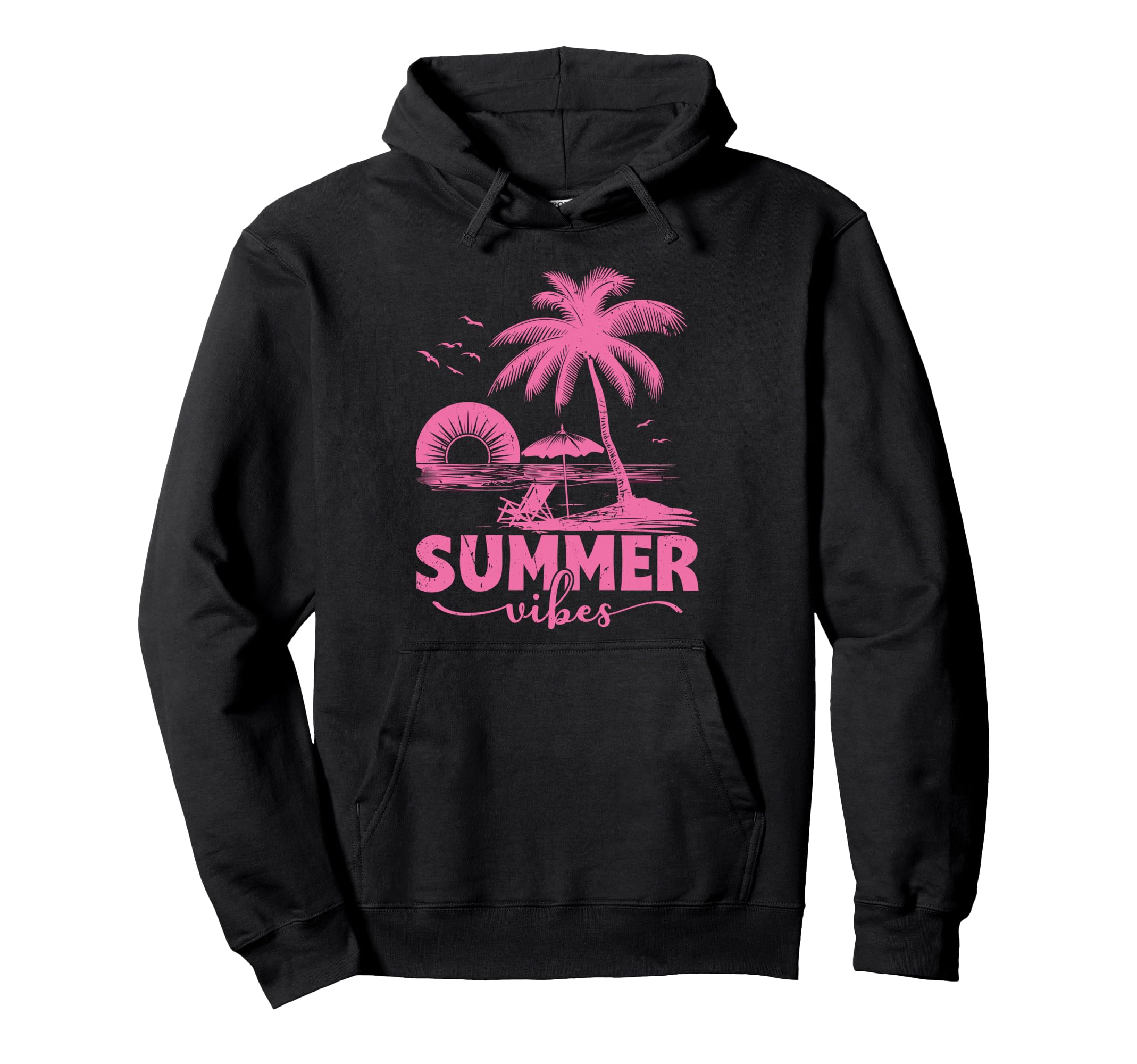 Summer Vibes Tropical Beach Sunset Family Hoodie - Graphic Print Men Women - T-Shirt, Sweatshirt, Hoodie