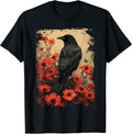 Enchanted, Vintage Floral Crow - Adult & Kids T-Shirts, Sweatshirts & Hoodies apparel design preview 1