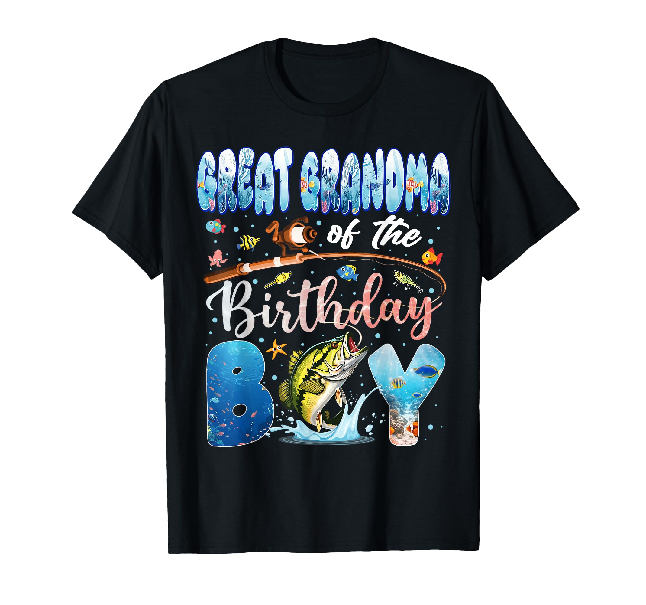 Great Grandma Birthday Fishing T-Shirt - Minimalist Print for Adults - T-Shirt, Sweatshirt, Hoodie