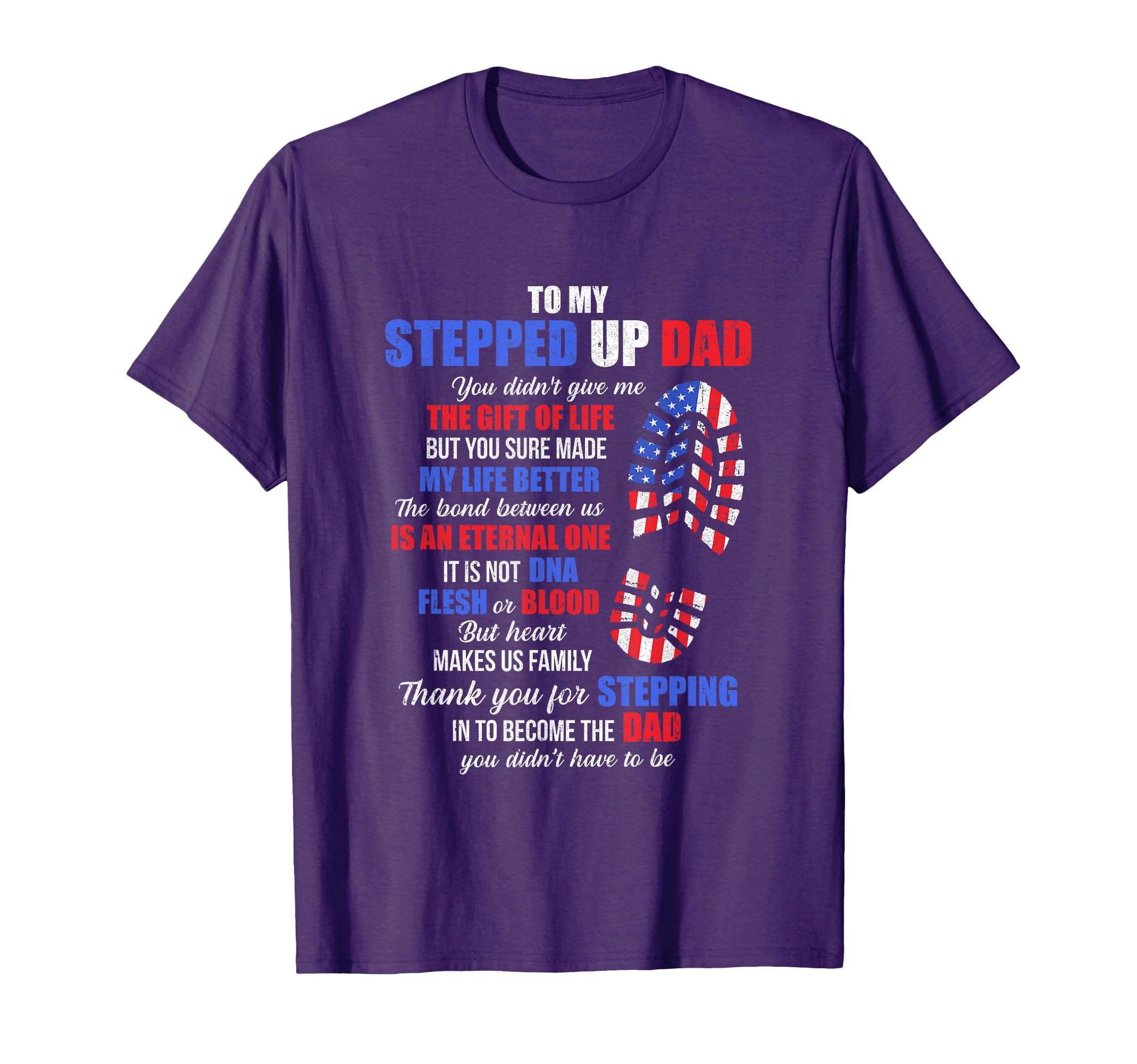 To My Stepped Up Dad To My Amazing T-Shirt - Minimalist Print Men Women - T-Shirt, Sweatshirt, Hoodie