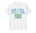 Faded Brasil Brazil Flag Brazilian Pride T-Shirt - Trendy Graphic Men Women - T-Shirt, Sweatshirt, Hoodie
