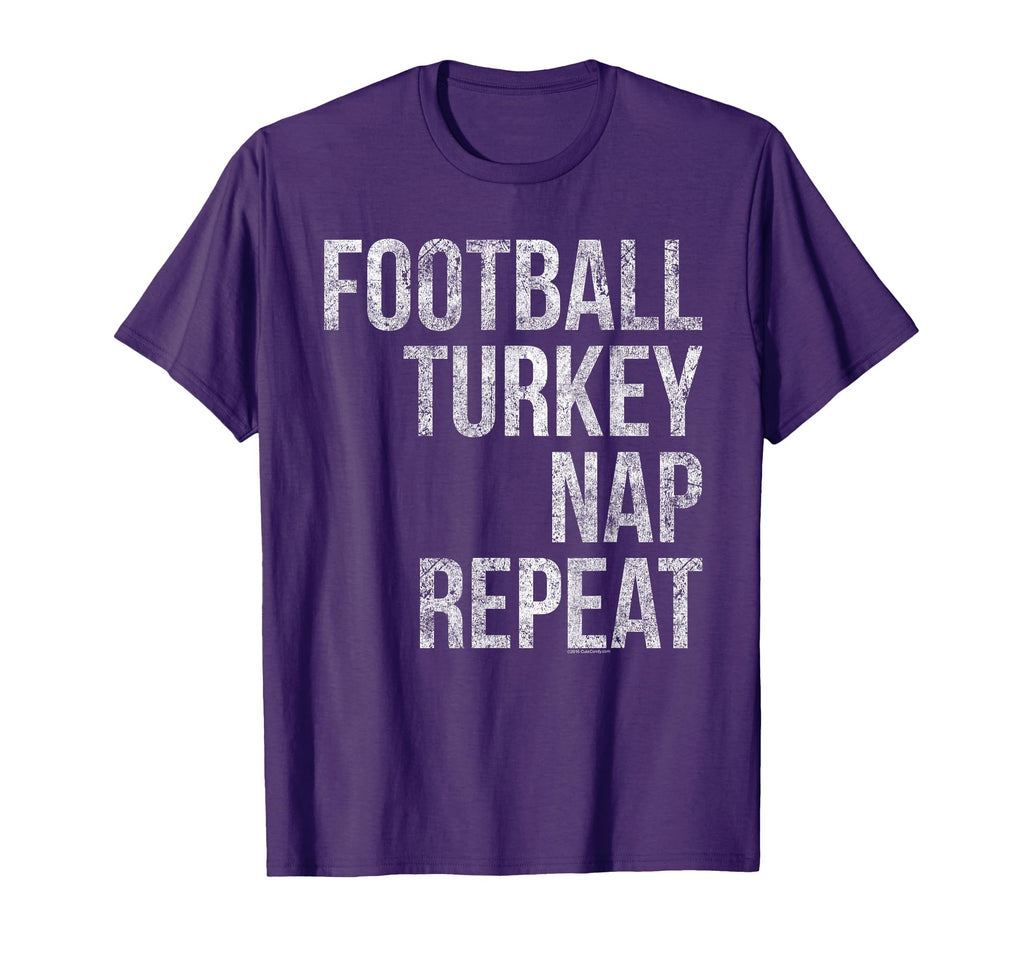 Football Turkey Nap Repeat Funny T-Shirt - Novelty Apparel Unisex - T-Shirt, Sweatshirt, Hoodie