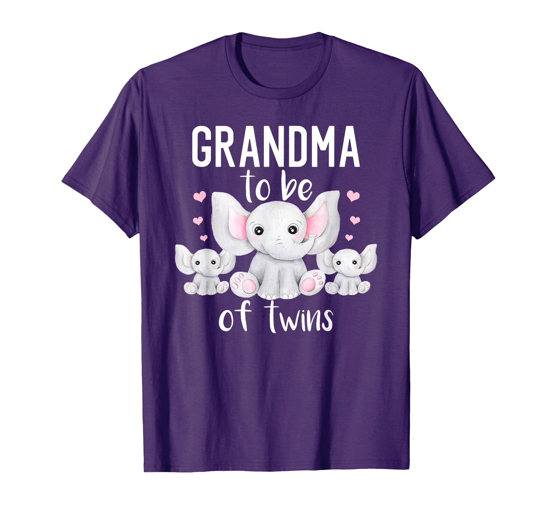 Grandma To Be Twins Elephant Shower T-Shirt - Novelty Apparel Men Women - T-Shirt, Sweatshirt, Hoodie