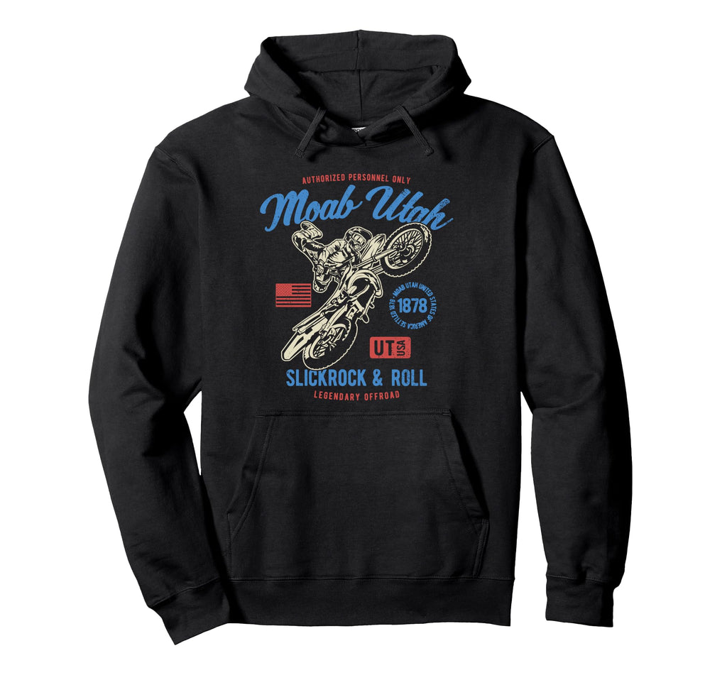Moab Utah Motocross Dirt Bike Hoodie - Custom Art Print for Adults - T-Shirt, Sweatshirt, Hoodie