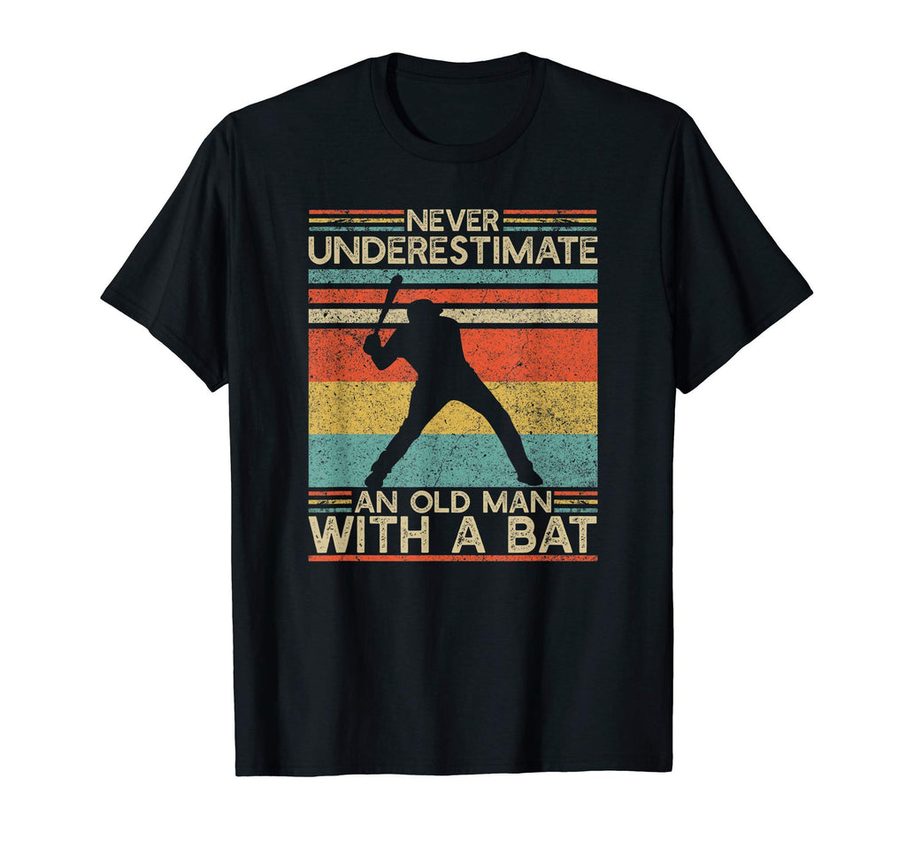 Old Bat Baseball Player Softball Dad T-Shirt - Novelty Apparel for Adults - T-Shirt, Sweatshirt, Hoodie
