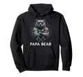 Papa Bear Viking Bear Warrior Odin Hoodie - Novelty Apparel for Adults - T-Shirt, Sweatshirt, Hoodie