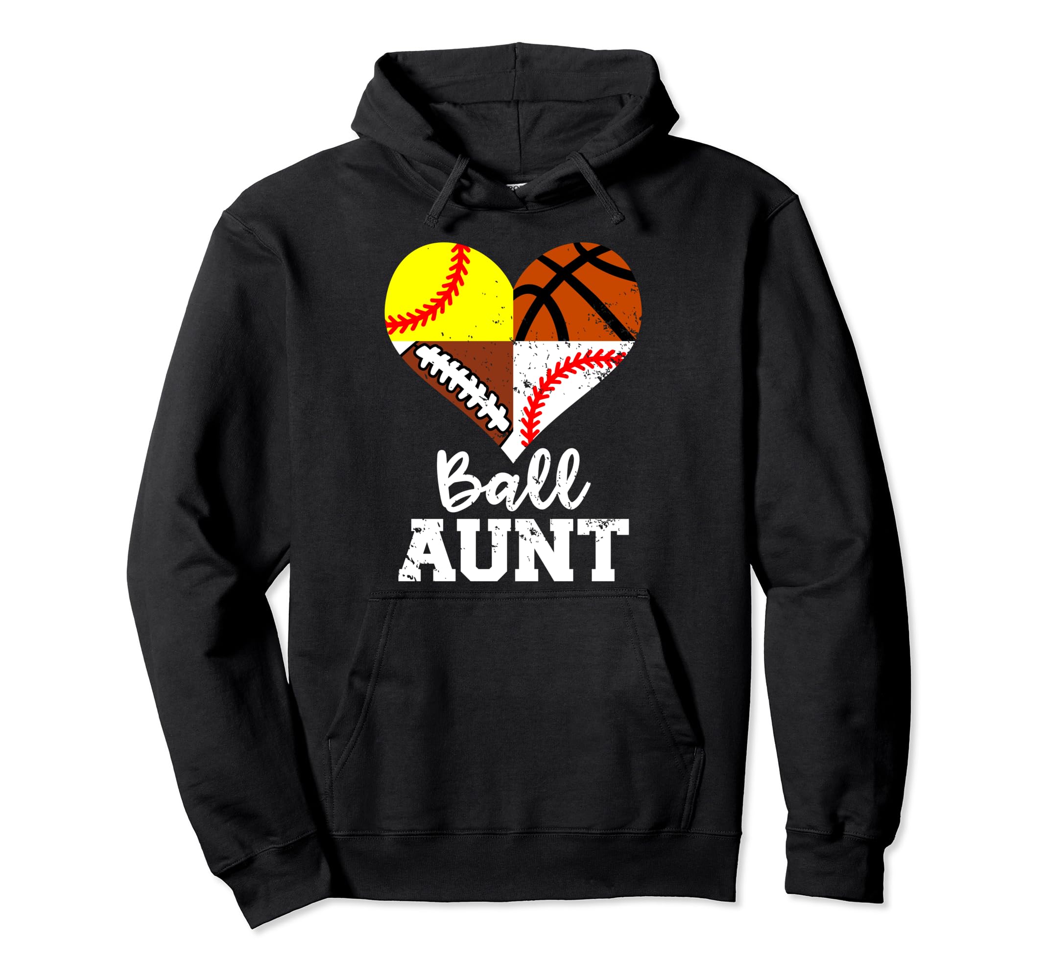 Ball Aunt Funny Football Baseball Hoodie - Novelty Apparel Men Women - T-Shirt, Sweatshirt, Hoodie