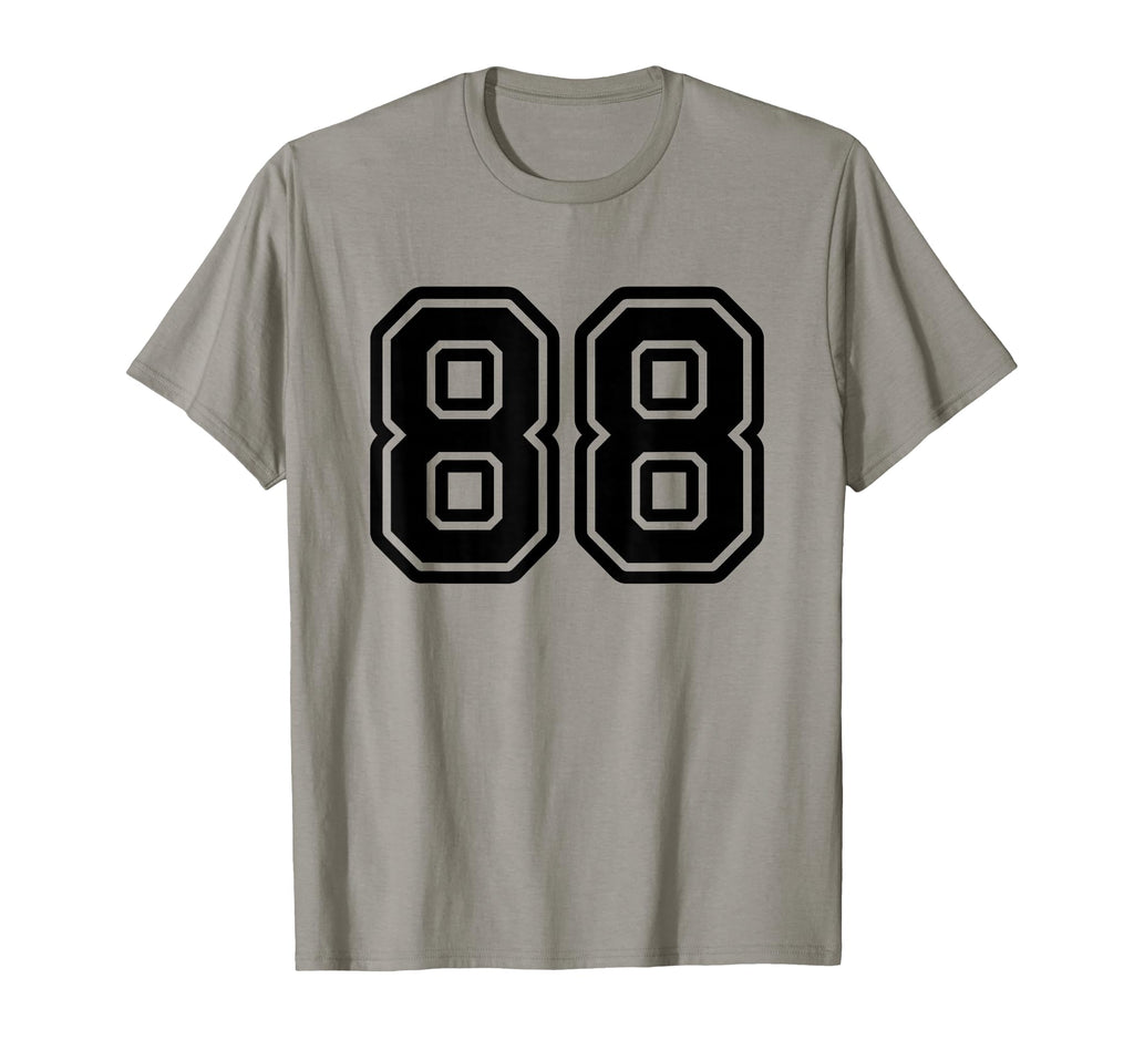 Number 88 Black Sport Varsity Number T-Shirt - Custom Art Print Men Women - T-Shirt, Sweatshirt, Hoodie