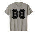 Number 88 Black Sport Varsity Number T-Shirt - Custom Art Print Men Women - T-Shirt, Sweatshirt, Hoodie