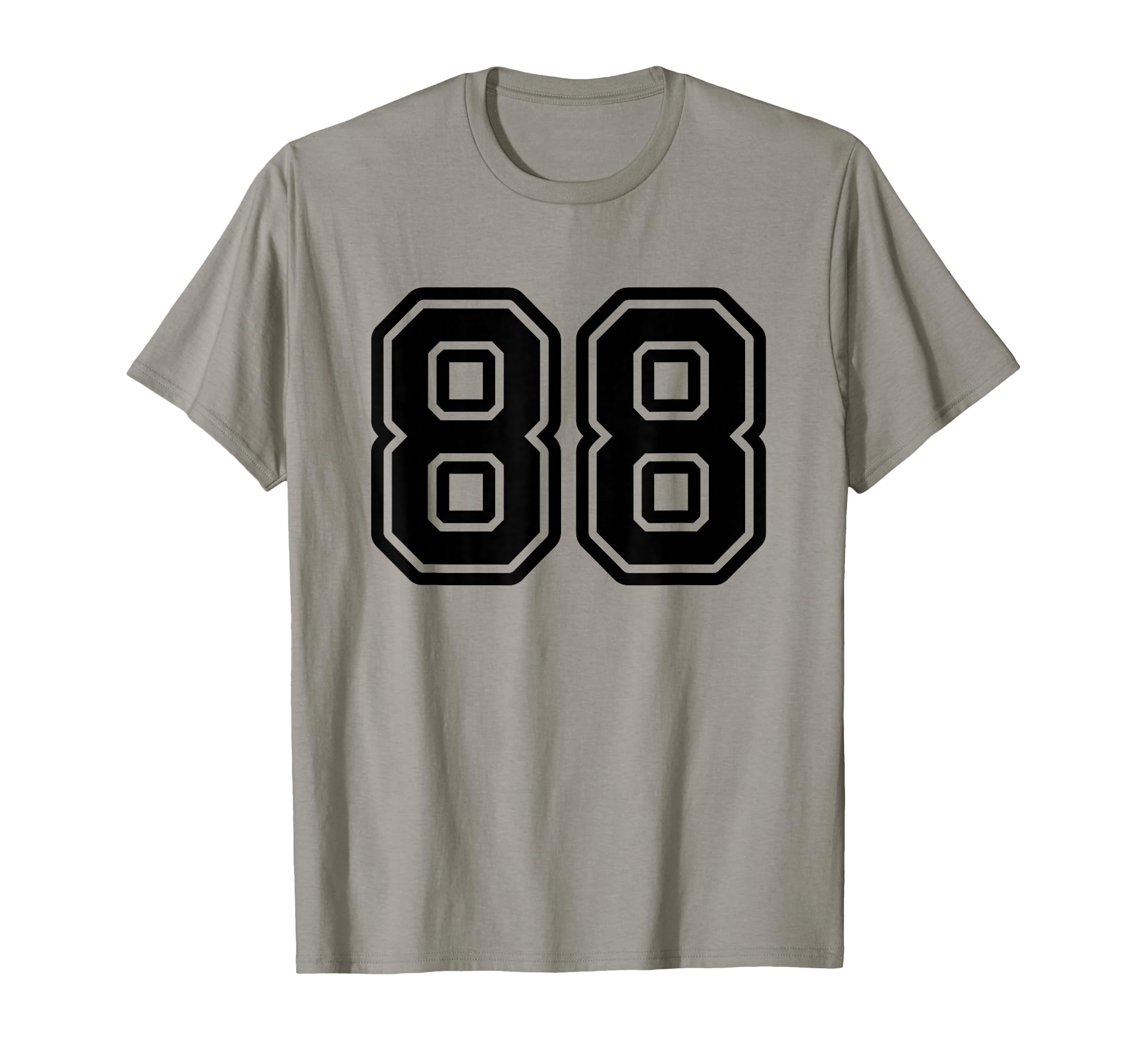 Number 88 Black Sport Varsity Number T-Shirt - Custom Art Print Men Women - T-Shirt, Sweatshirt, Hoodie