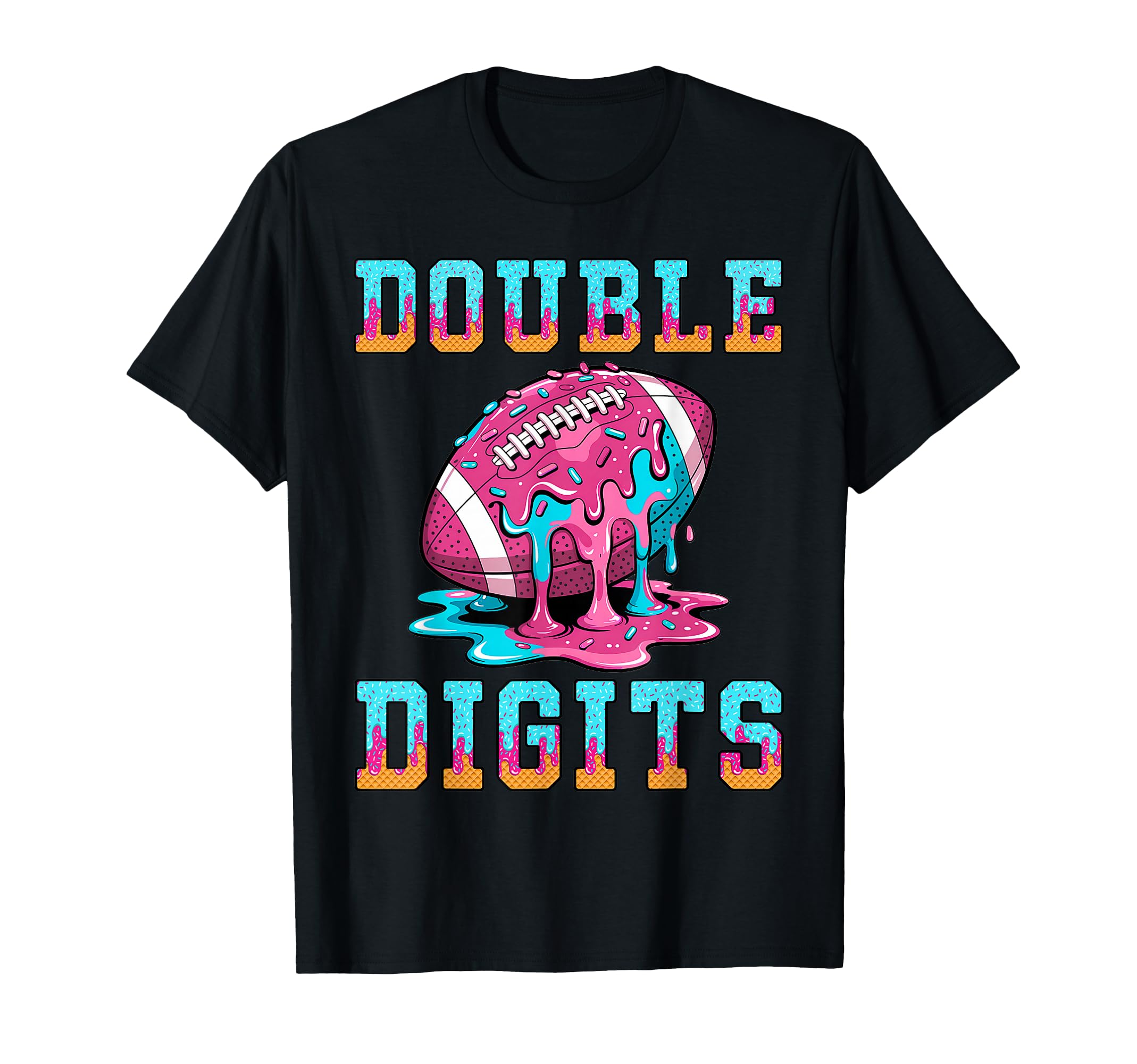 Football 10Th Birthday Double Digits Ice T-Shirt - Graphic Print Unisex - T-Shirt, Sweatshirt, Hoodie
