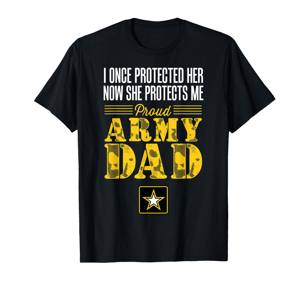 Proud Army Dad Daughter Fathers Day T-Shirt - Minimalist Print Men Women - T-Shirt, Sweatshirt, Hoodie