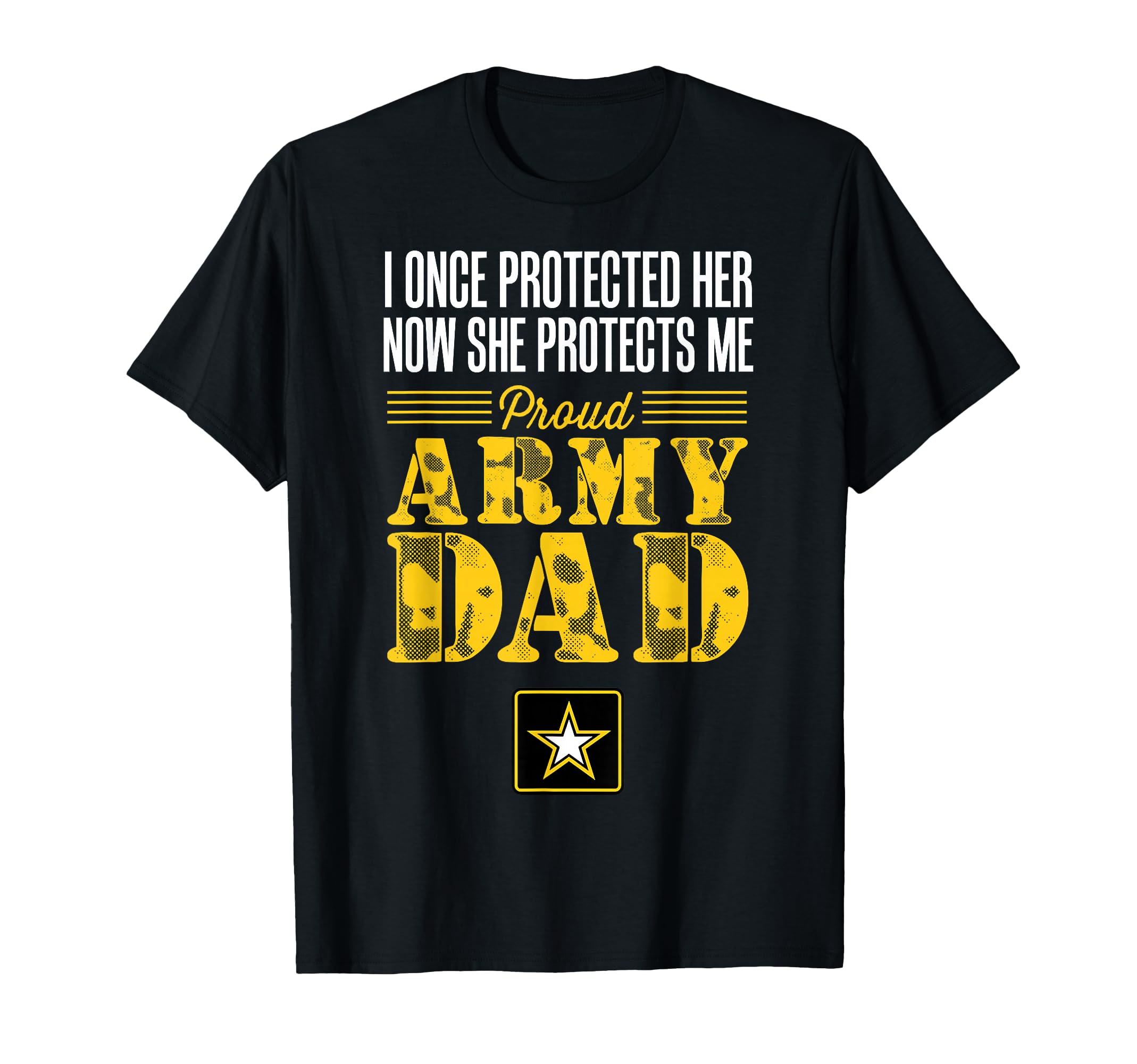 Proud Army Dad Daughter Fathers Day T-Shirt - Minimalist Print Men Women - T-Shirt, Sweatshirt, Hoodie