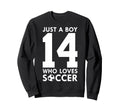 Just Who Loves 14 Years Soccer Sweatshirt - Custom Art Print for Adults - T-Shirt, Sweatshirt, Hoodie