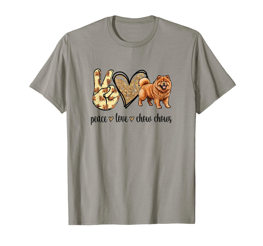 Womens Funny Peace Love Chow T-Shirt - Casual Everyday Wear for Adults - T-Shirt, Sweatshirt, Hoodie