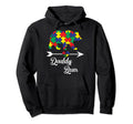 Daddy Bear Puzzle Autism Awareness Dad Hoodie - Graphic Print for Adults - T-Shirt, Sweatshirt, Hoodie