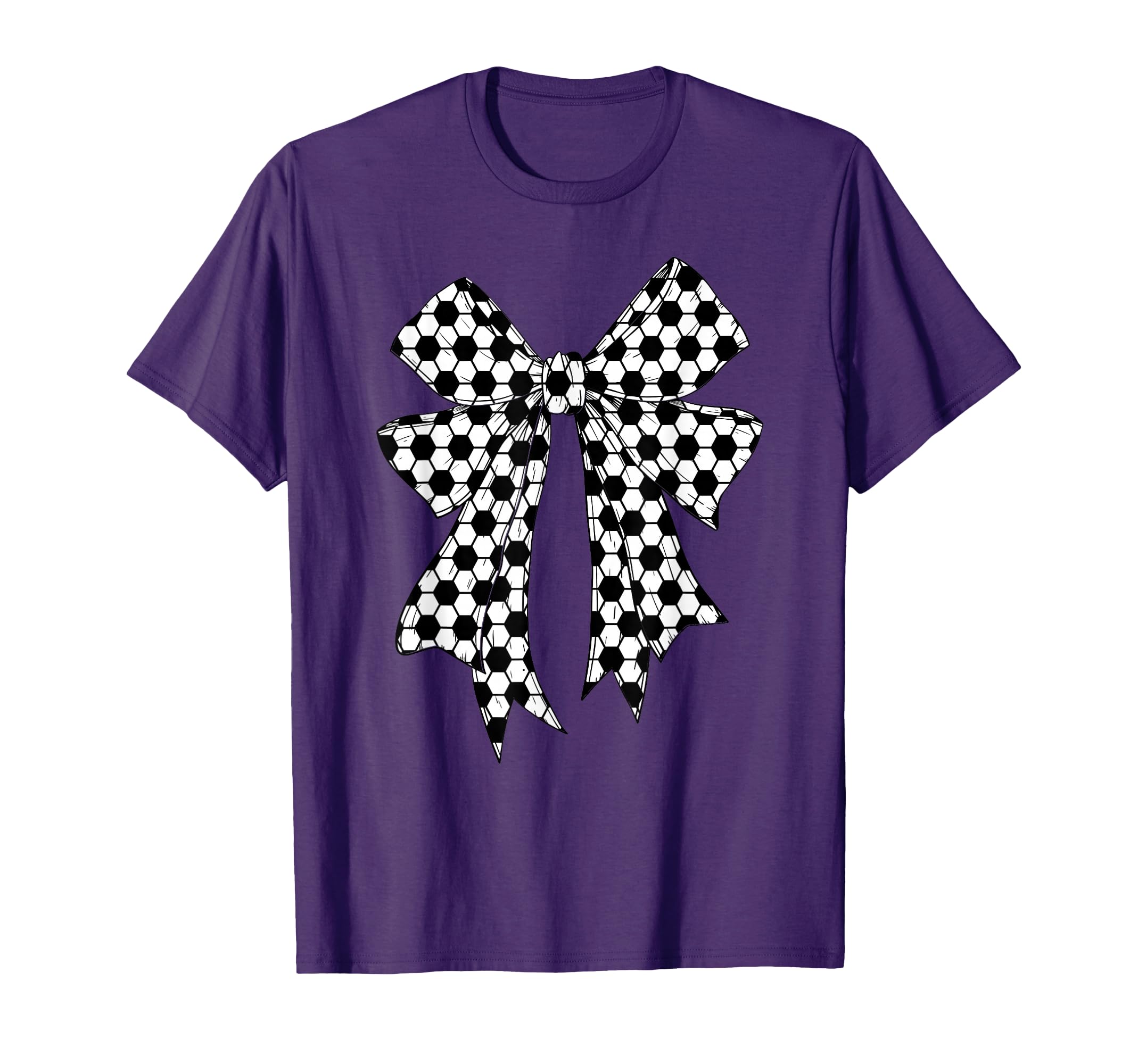 Soccer Ball Coquette Bow Soccer Mom Mama T-Shirt - Graphic Print Unisex - T-Shirt, Sweatshirt, Hoodie
