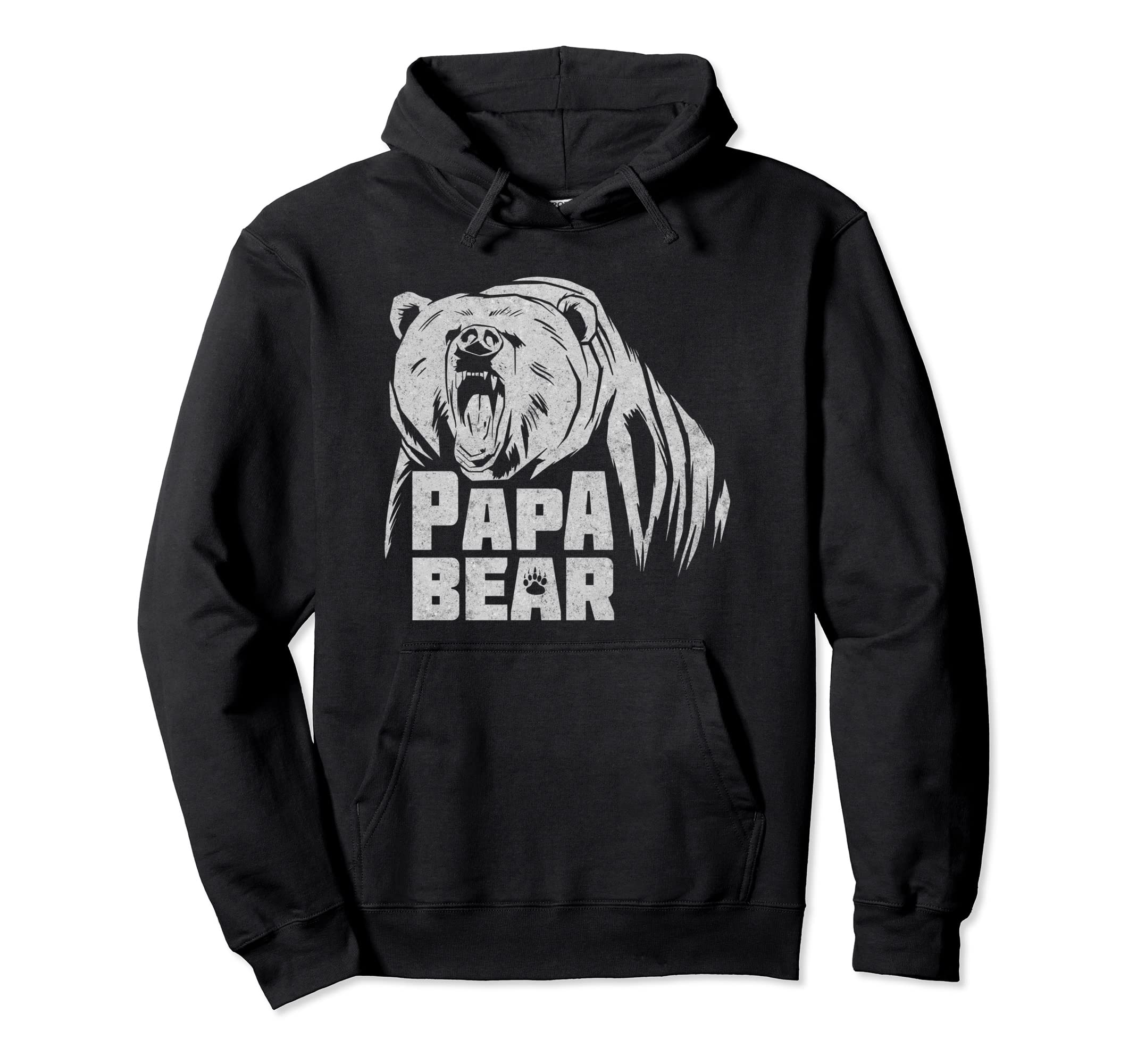 Papa Bear Daddy Father Roaring Grizzly Hoodie - Trendy Graphic for Adults - T-Shirt, Sweatshirt, Hoodie