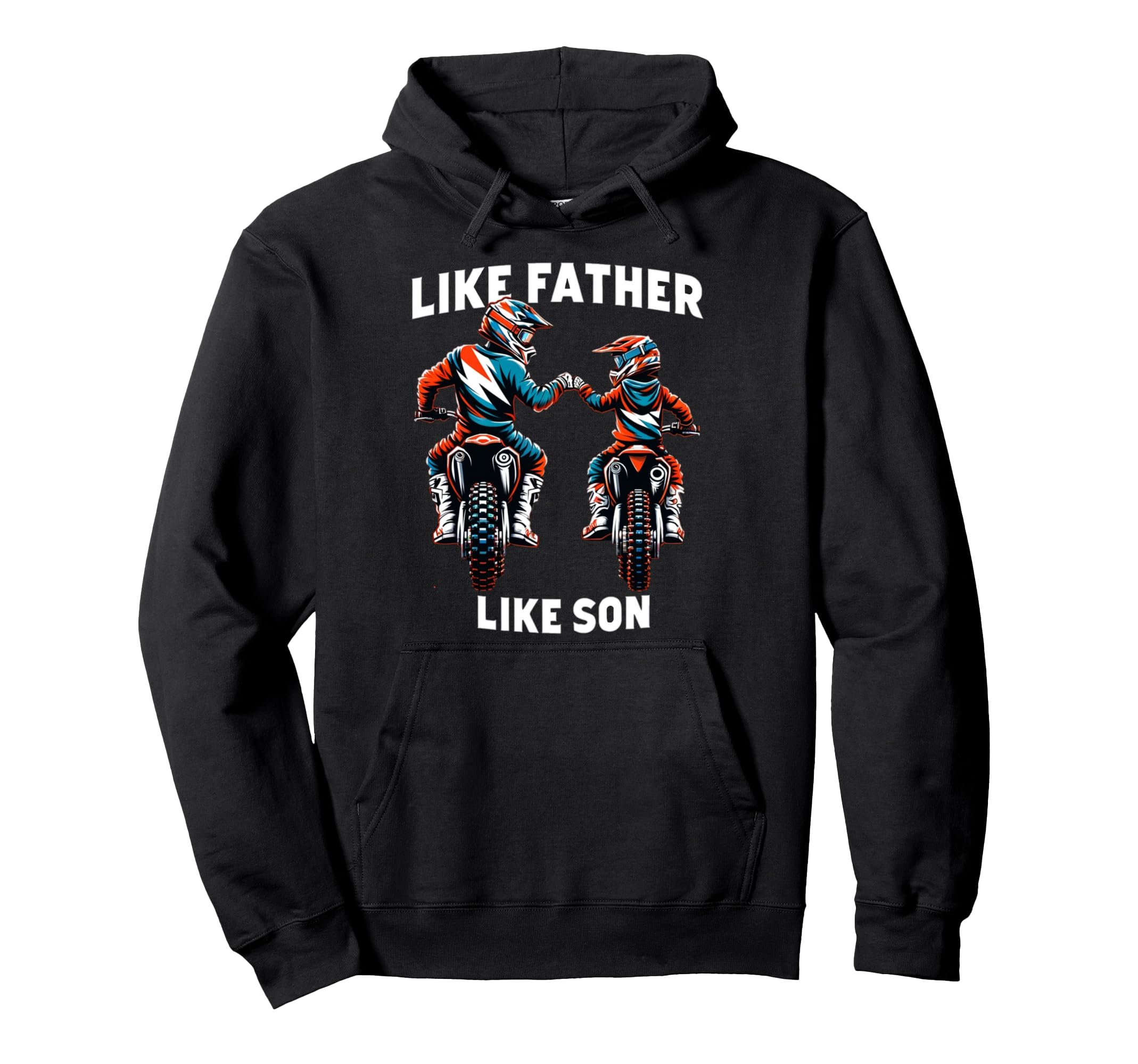 Dirt Bike Family Father Son Motocross Hoodie - Aesthetic Graphic Men Women - T-Shirt, Sweatshirt, Hoodie
