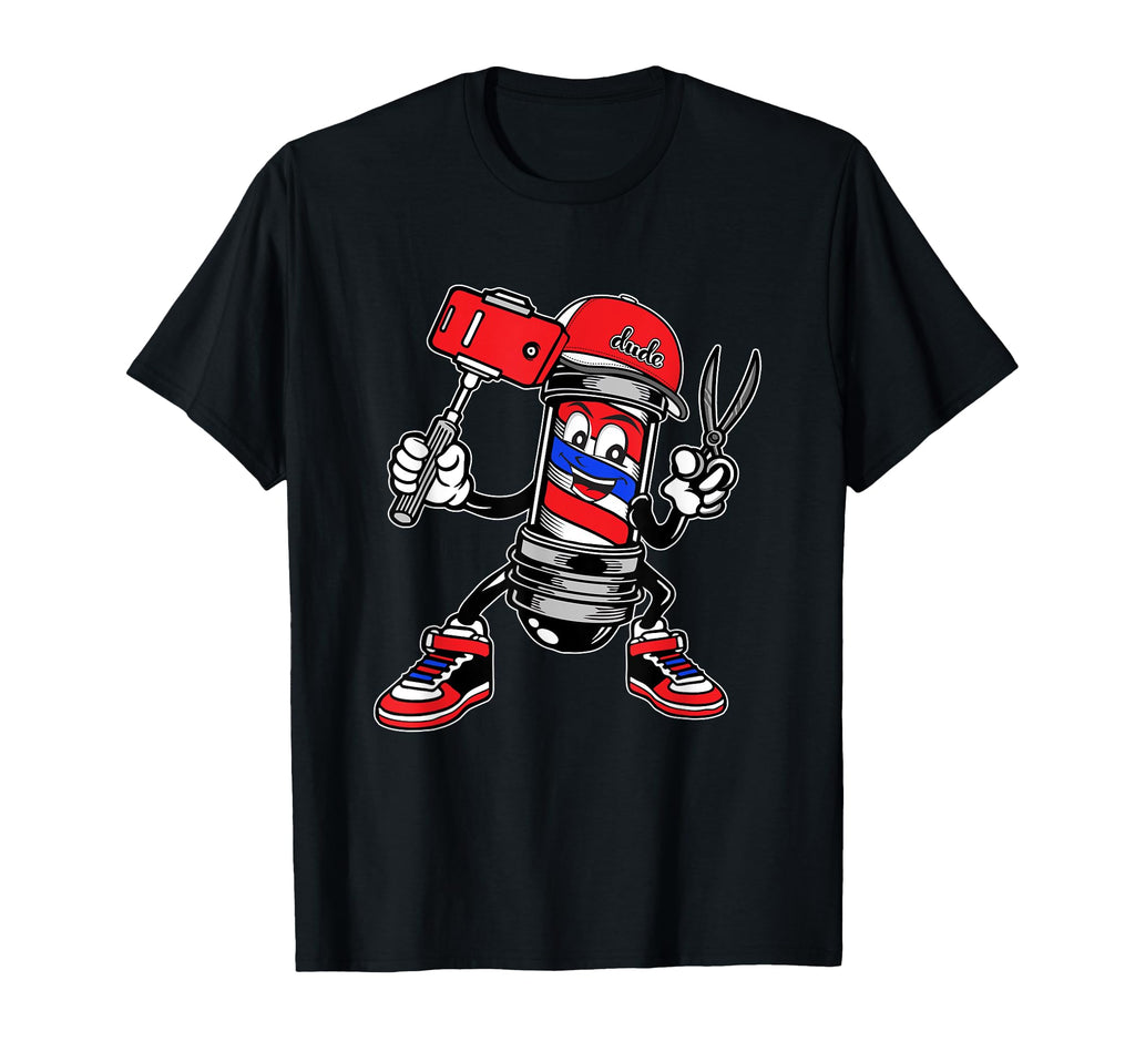Barbershop Barber Pole Hairdresser T-Shirt - Fun Novelty Design for Adults - T-Shirt, Sweatshirt, Hoodie