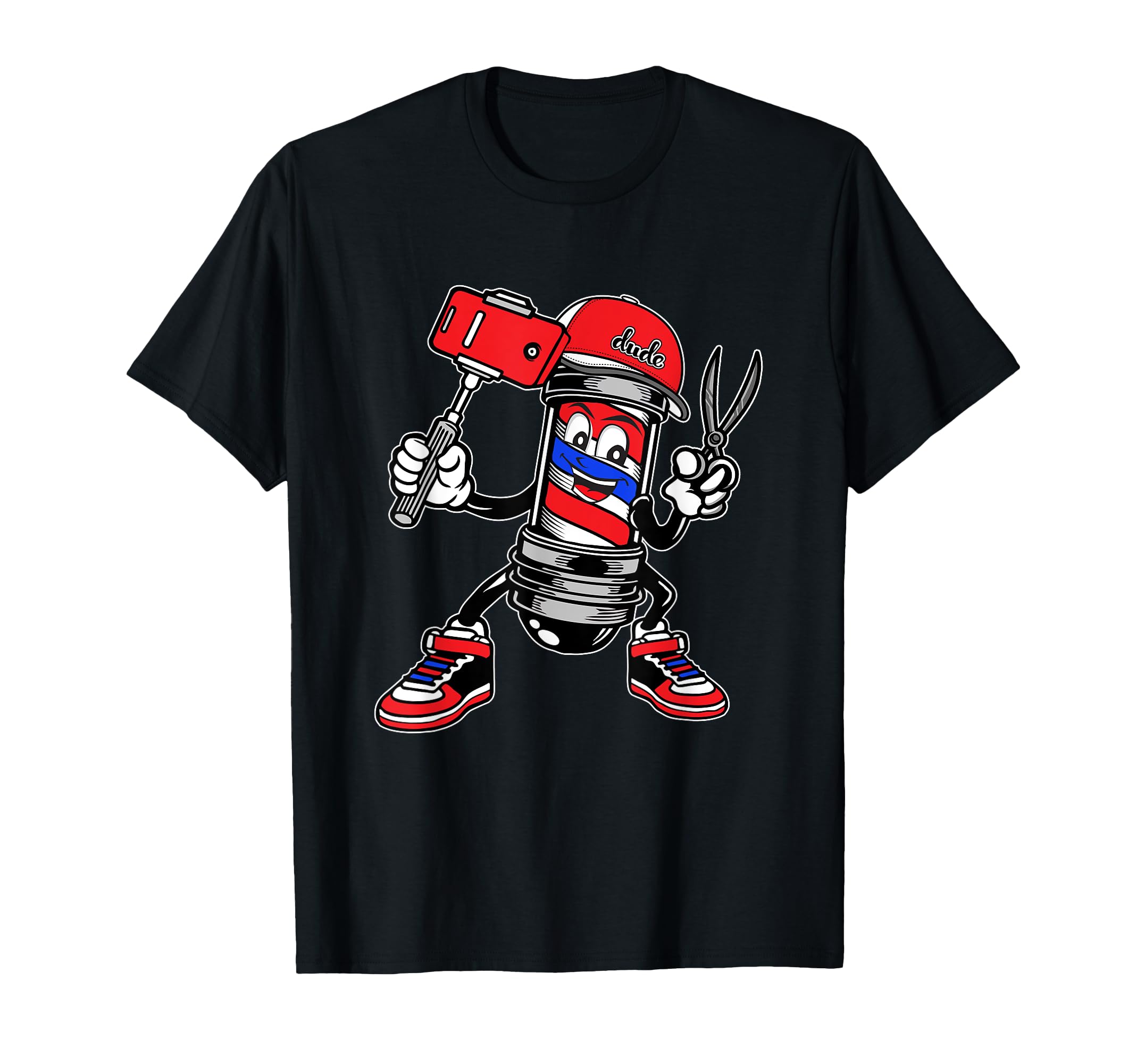 Barbershop Barber Pole Hairdresser T-Shirt - Fun Novelty Design for Adults - T-Shirt, Sweatshirt, Hoodie