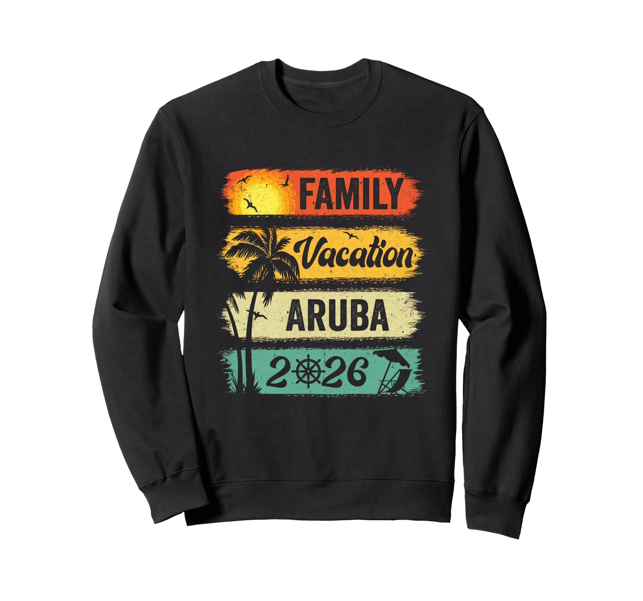 Family Aruba Vacation 2026 Funny Sweatshirt - Trendy Graphic for Adults - T-Shirt, Sweatshirt, Hoodie