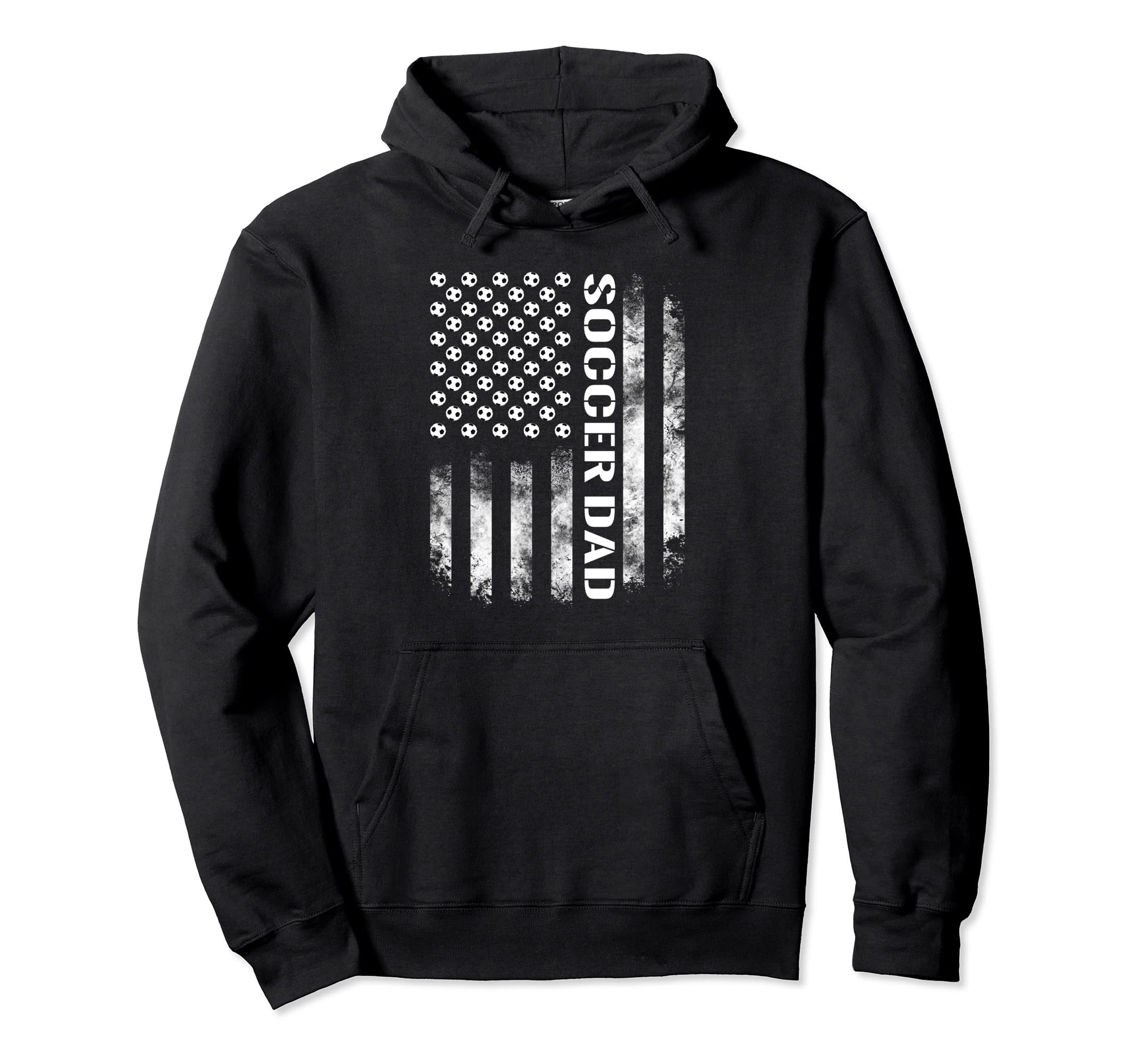 Soccer Dad I Usa Flag Fathers Day Hoodie - Fun Novelty Design for Adults - T-Shirt, Sweatshirt, Hoodie