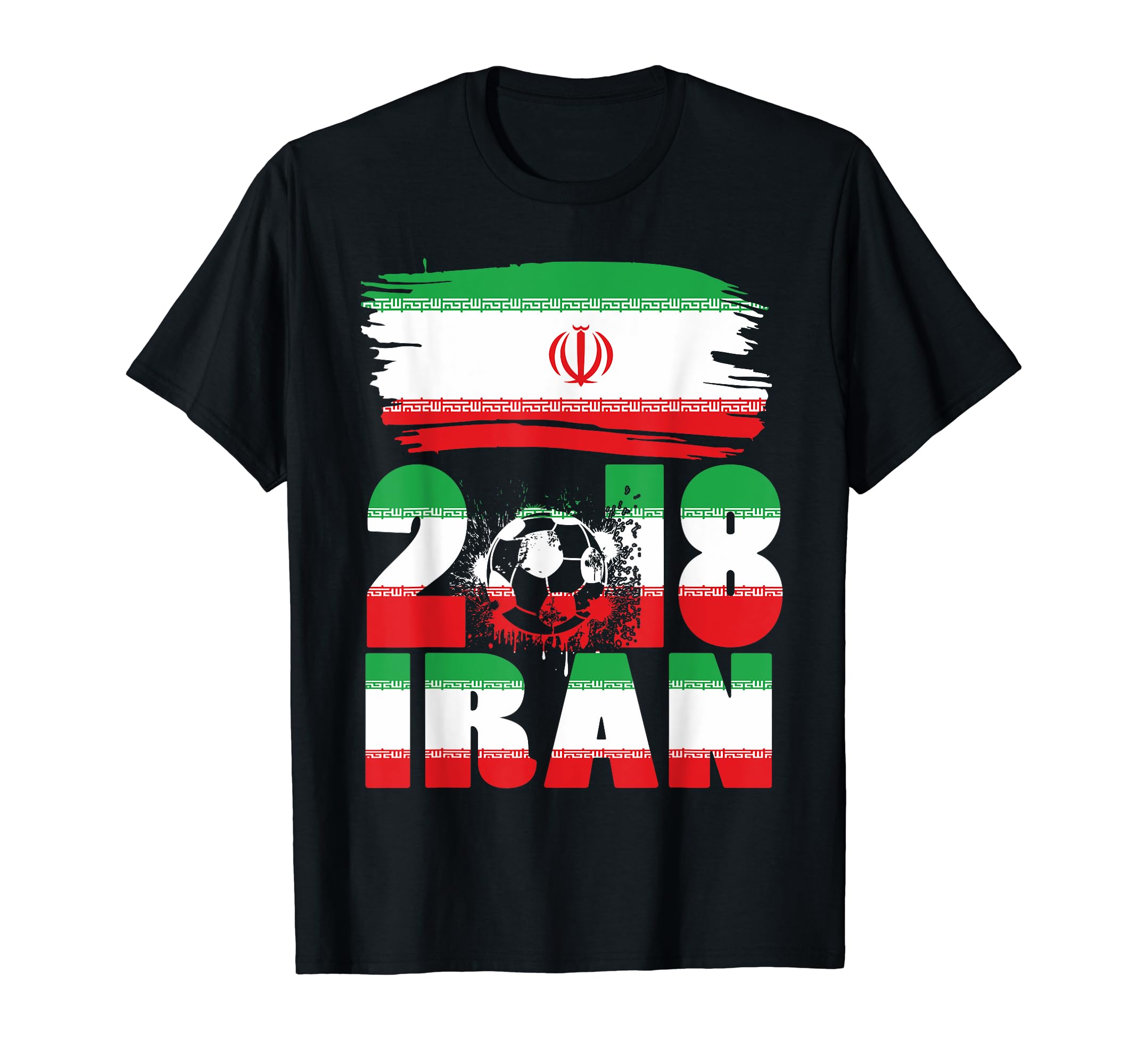 Iran Flag Ira Soccer Football 2018 T-Shirt - Minimalist Print for Adults - T-Shirt, Sweatshirt, Hoodie