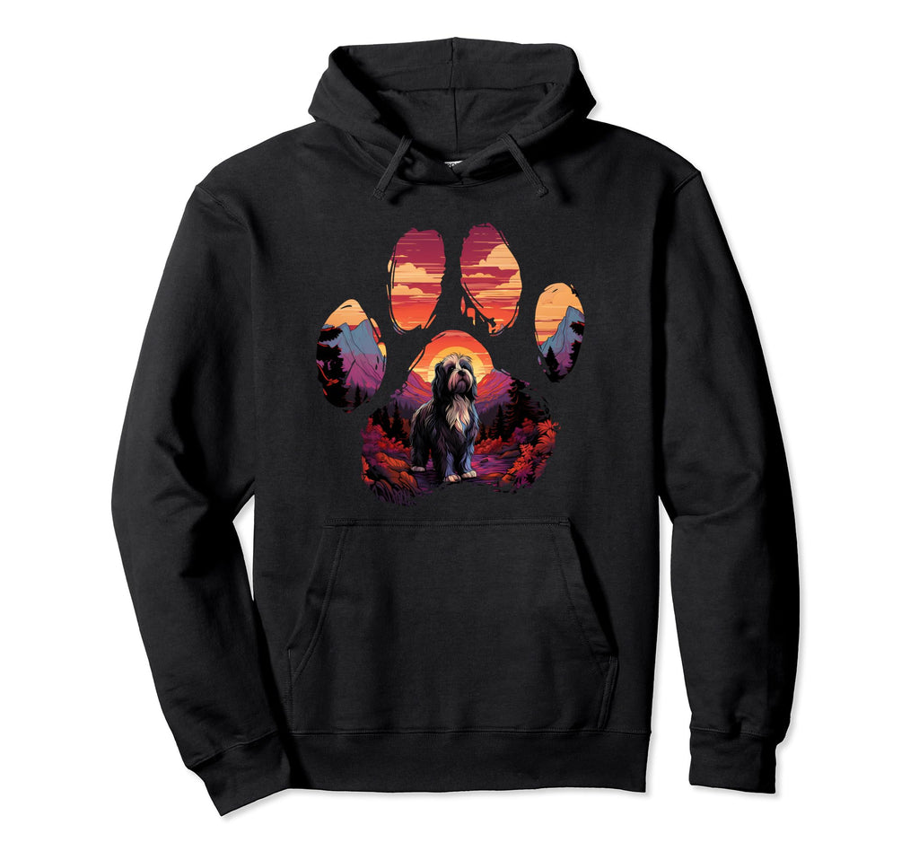 Bearded Collie Paw Mountain Dog Mom Hoodie - Aesthetic Graphic for Adults - T-Shirt, Sweatshirt, Hoodie