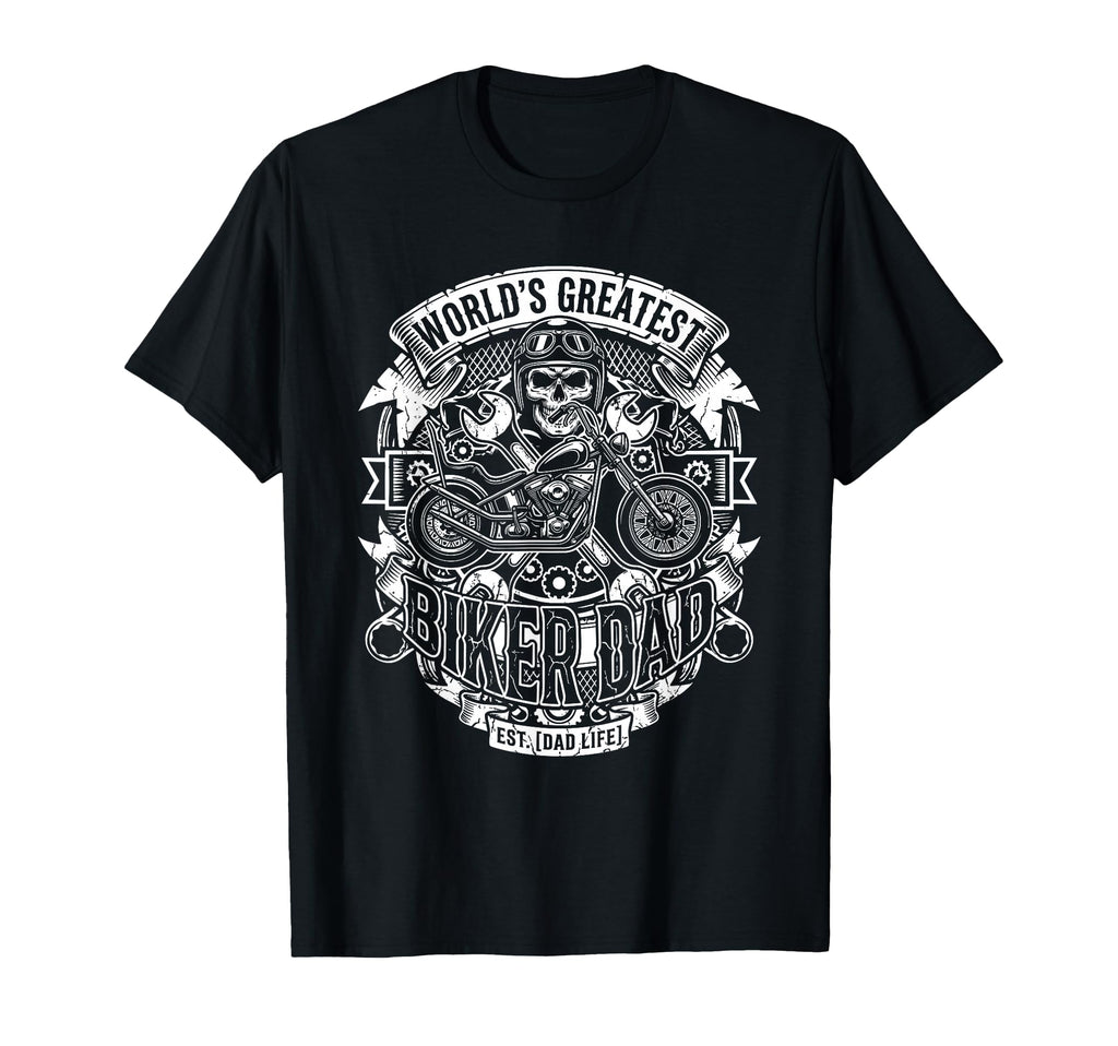 Biker Dad Ride Motorcycles Fathers T-Shirt - Streetwear Style for Adults - T-Shirt, Sweatshirt, Hoodie