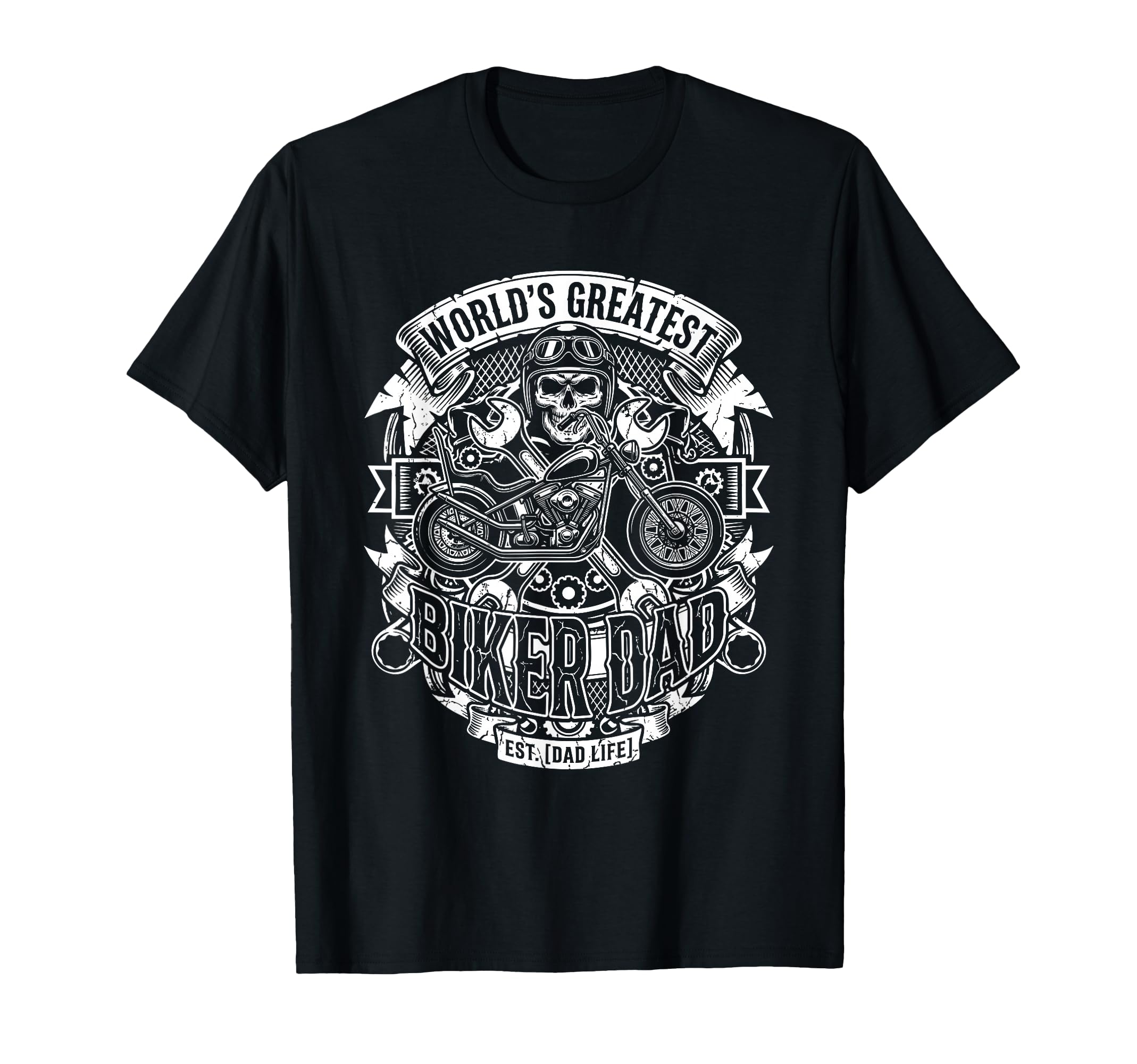 Biker Dad Ride Motorcycles Fathers T-Shirt - Streetwear Style for Adults - T-Shirt, Sweatshirt, Hoodie