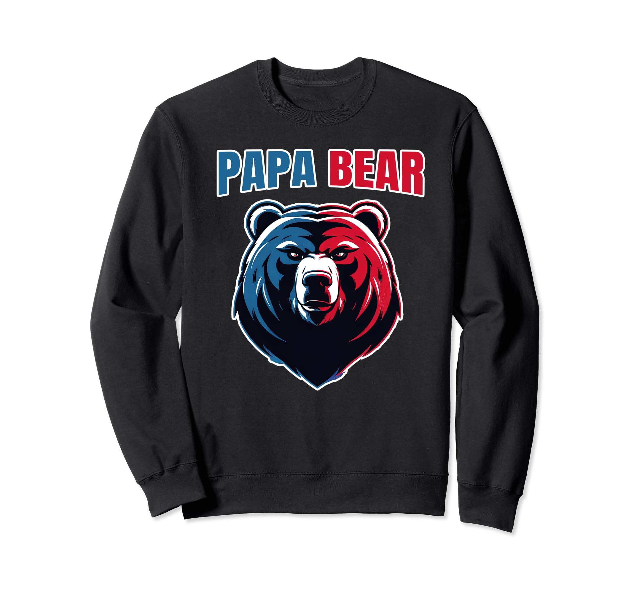 Patriotic Papa Bear Fathers Day Sweatshirt - Aesthetic Graphic Unisex - T-Shirt, Sweatshirt, Hoodie