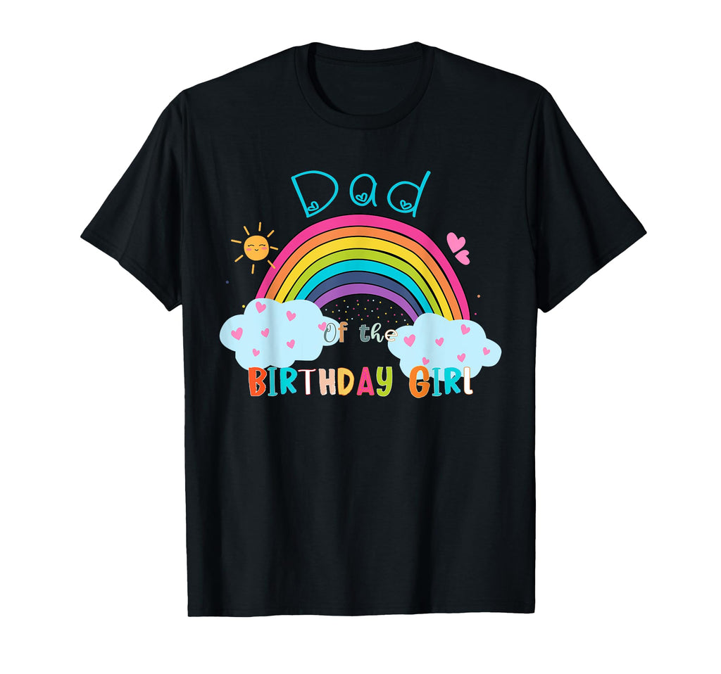 Dad Birthday Rainbow B Day Matching T-Shirt - Custom Art Print Unisex - T-Shirt, Sweatshirt, Hoodie