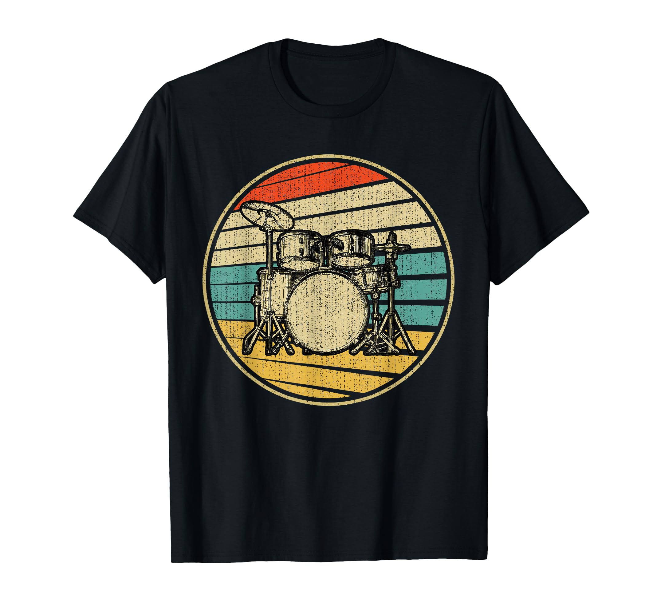 Drums Drummer Band Drumset Drum Set T-Shirt - Minimalist Print Men Women - T-Shirt, Sweatshirt, Hoodie
