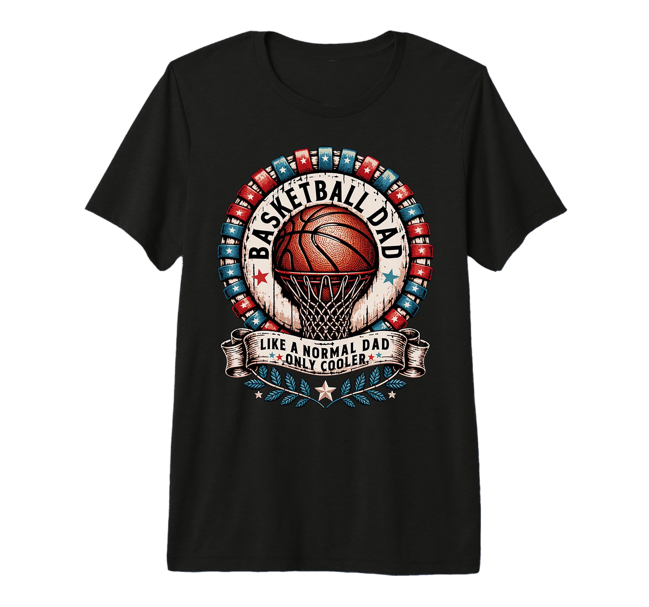 Fathers Day Basketball Dad Tri Blend T-Shirt - Aesthetic Graphic Unisex - T-Shirt, Sweatshirt, Hoodie