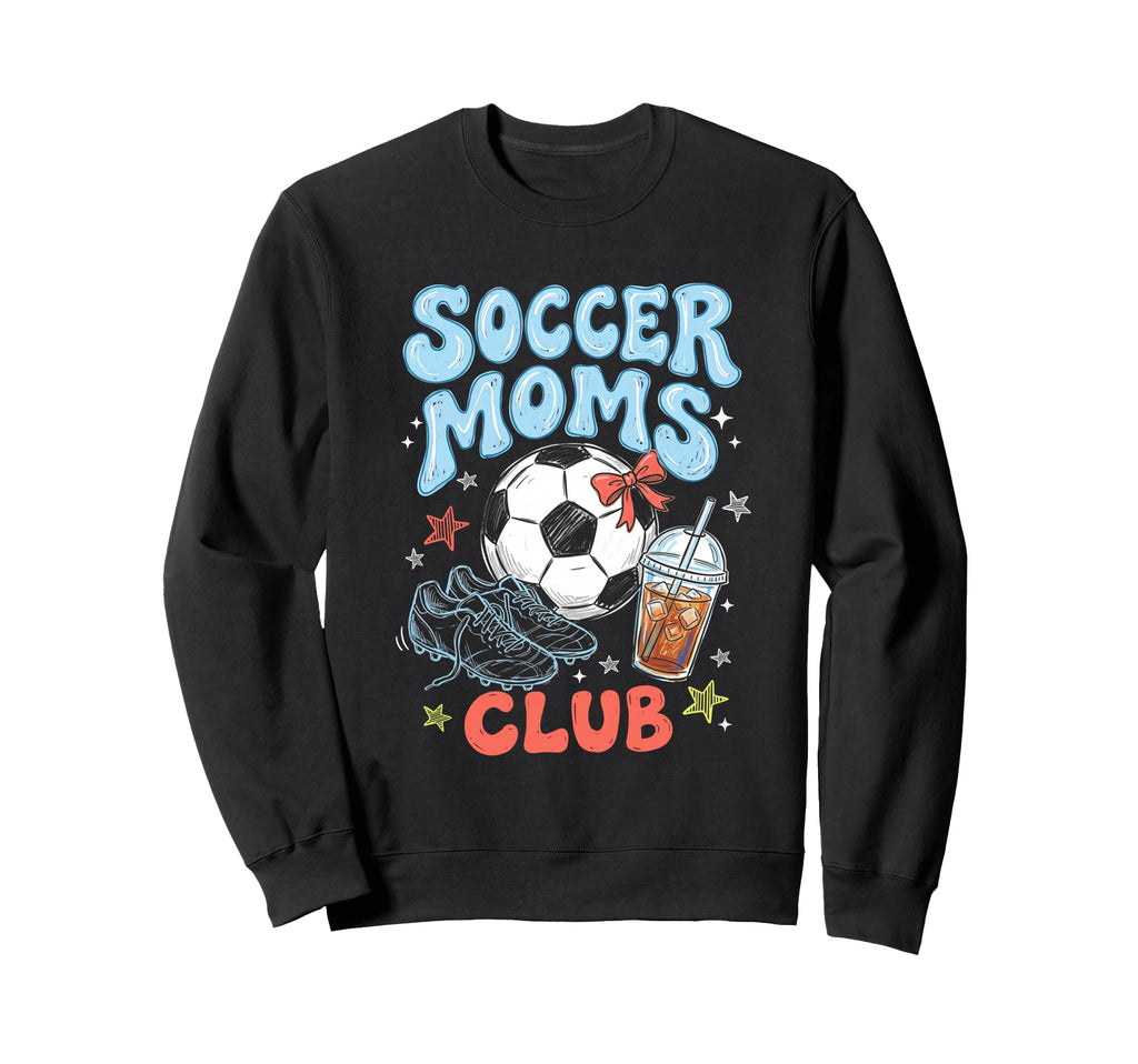 Soccer Moms Club Coquette Bow Gameday Sweatshirt - Custom Art Print Unisex - T-Shirt, Sweatshirt, Hoodie