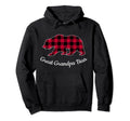Great Grandpa Bear Pajama Red Buffalo Hoodie - Graphic Print for Adults - T-Shirt, Sweatshirt, Hoodie