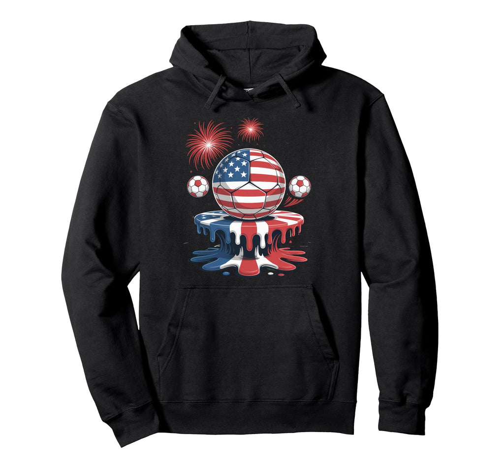 Ice Cream Drip Game American Usa Flag Hoodie - Graphic Print Men Women - T-Shirt, Sweatshirt, Hoodie