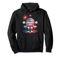 Ice Cream Drip Game American Usa Flag Hoodie - Graphic Print Men Women - T-Shirt, Sweatshirt, Hoodie