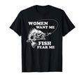 Want Me Fish Fear Me Funny T-Shirt - Custom Art Print for Adults - T-Shirt, Sweatshirt, Hoodie