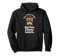 Busy Raising Ballers Arrive Cheer Leave Hoodie - Graphic Print Men Women - T-Shirt, Sweatshirt, Hoodie